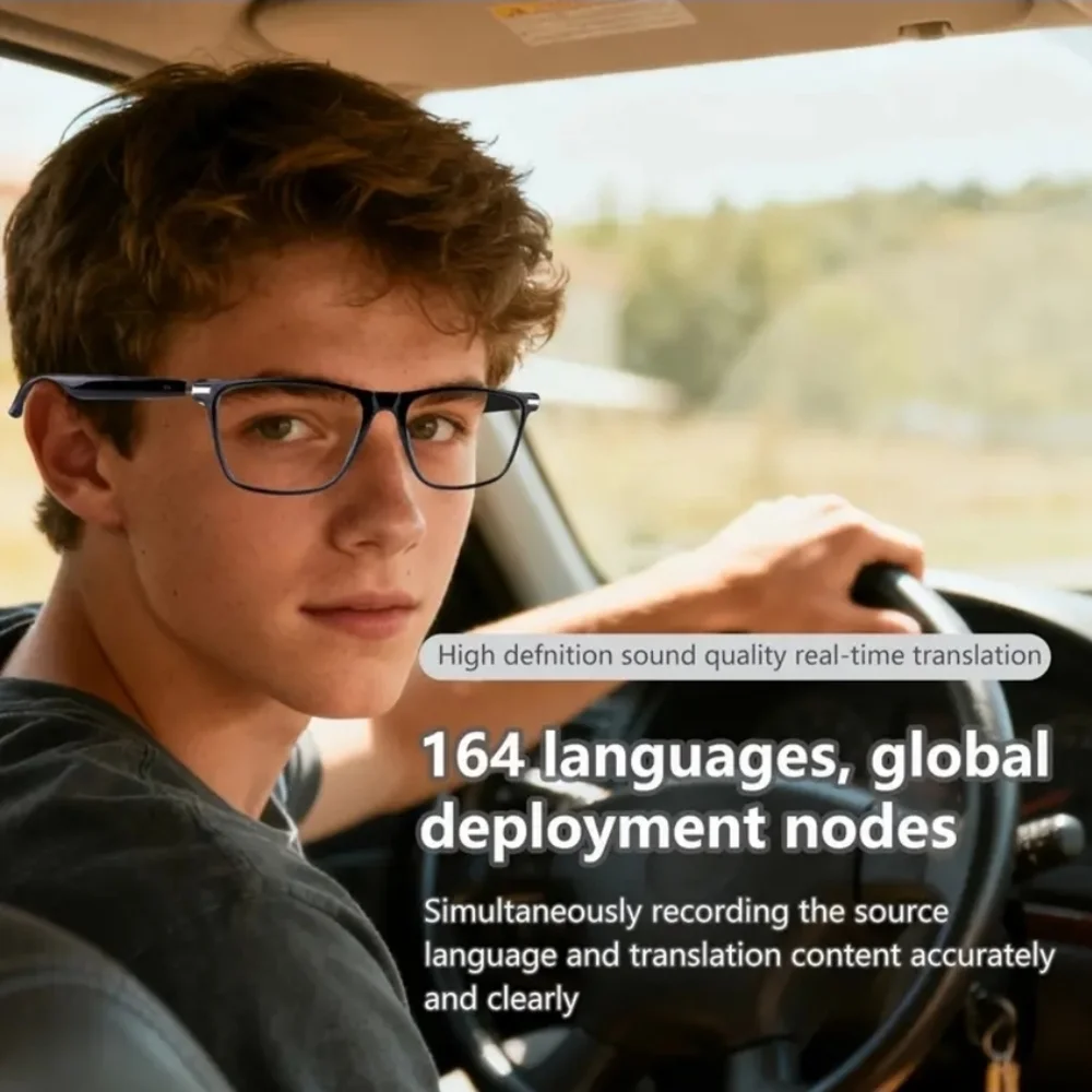 AI Translation Smart Glasses - Black